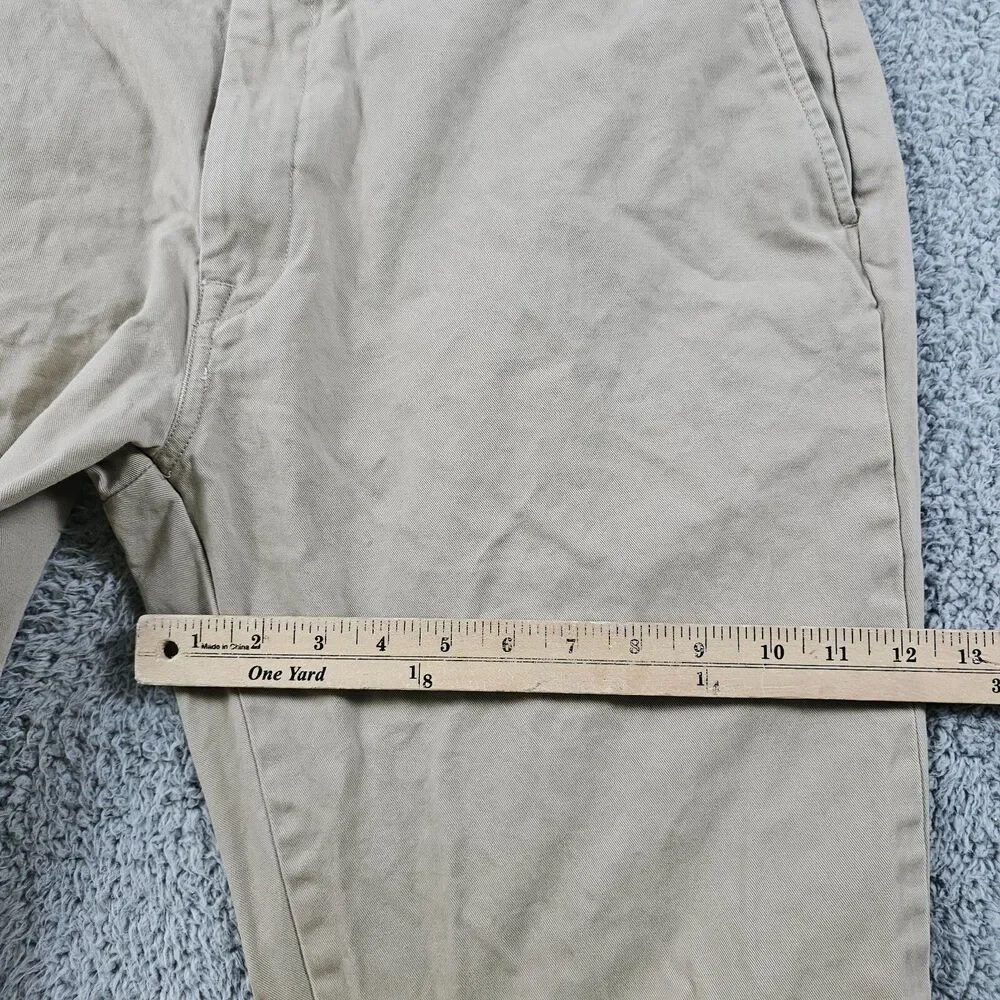 Polo Ralph Lauren Pants Mens 36x30 Beige Chino Classic Flat Front Preppy Casual